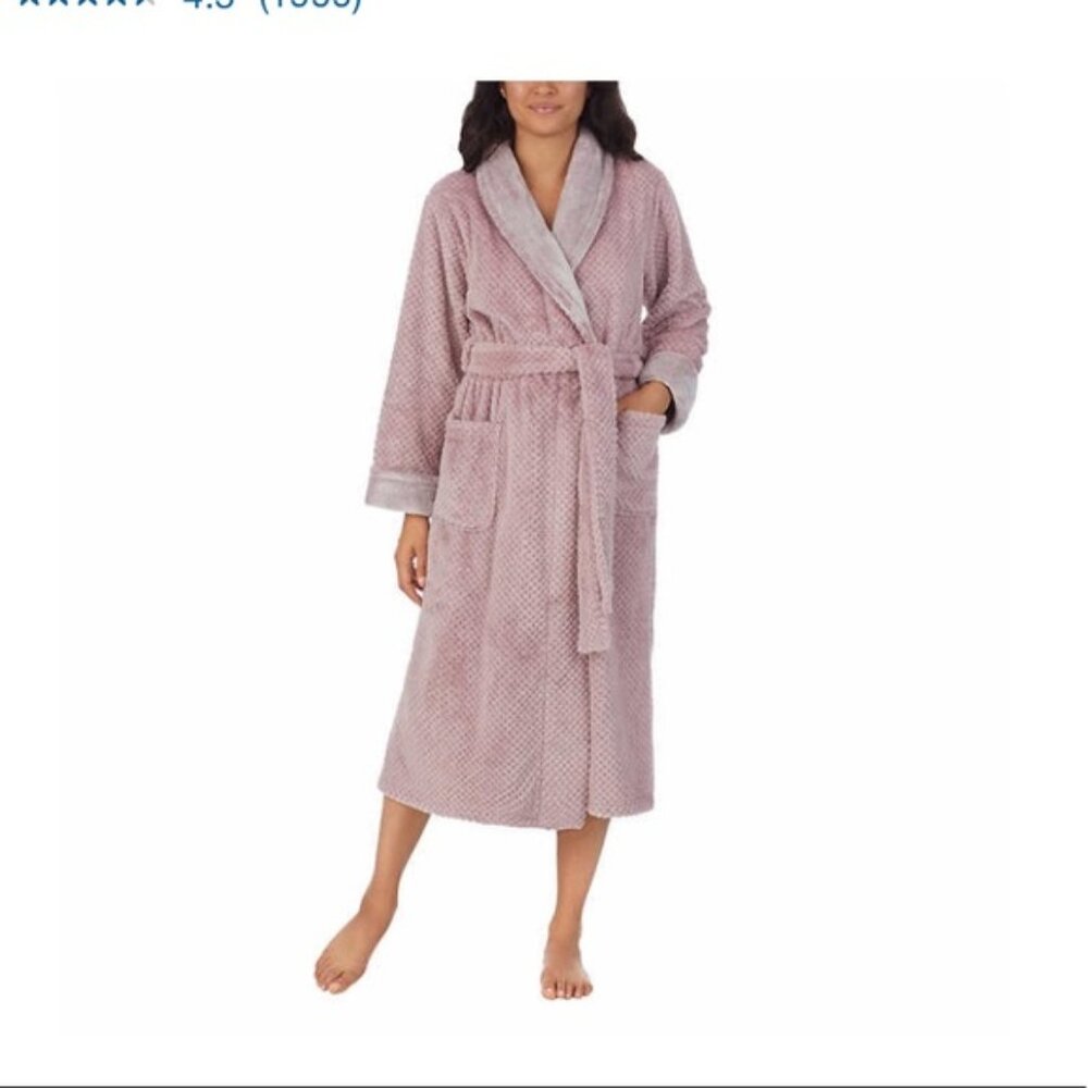 Carole Hochman Ladies Textured Plush Soft Wrap Robe  Size Large